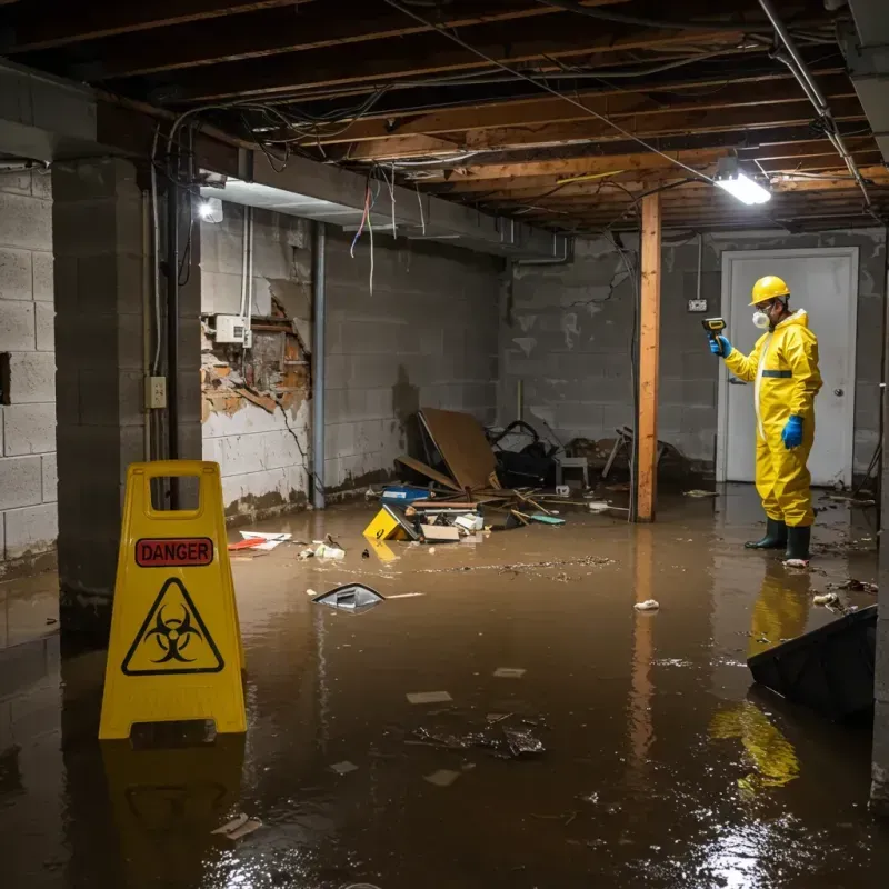 Flooded Basement Electrical Hazard in Gunter, TX Property